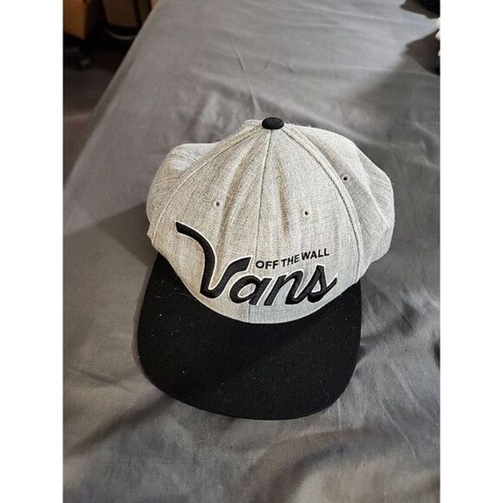 Vans Off The‎ Wall Snapback Hat Gray And Black Snapback H6